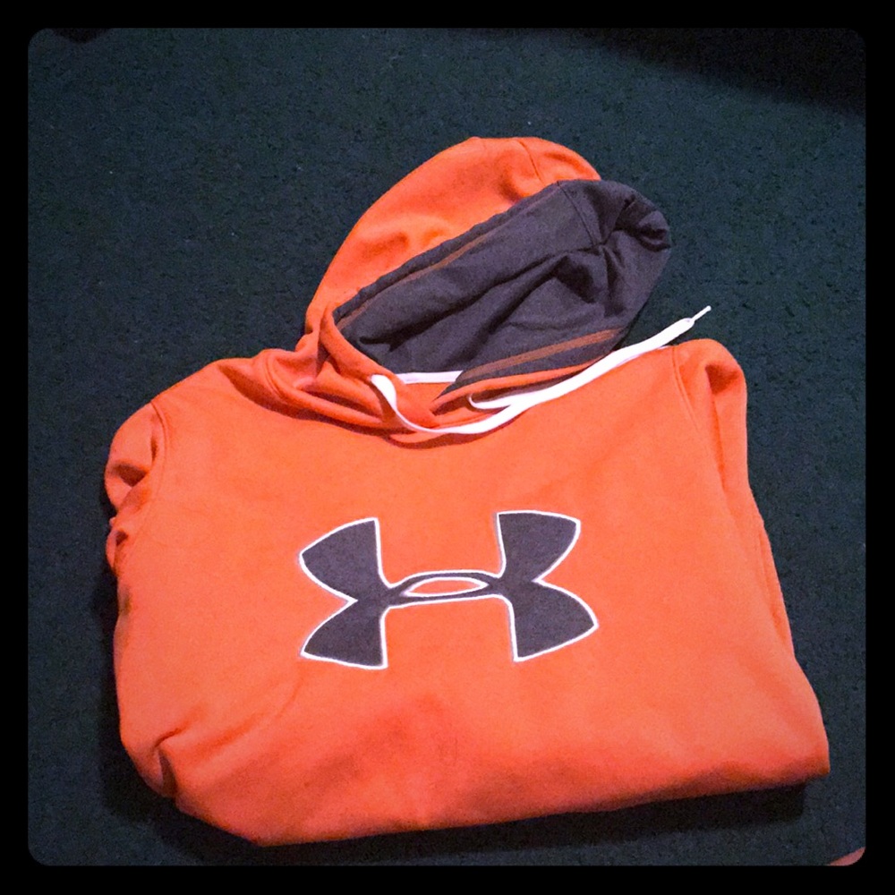 Orange Under Armour Hoody